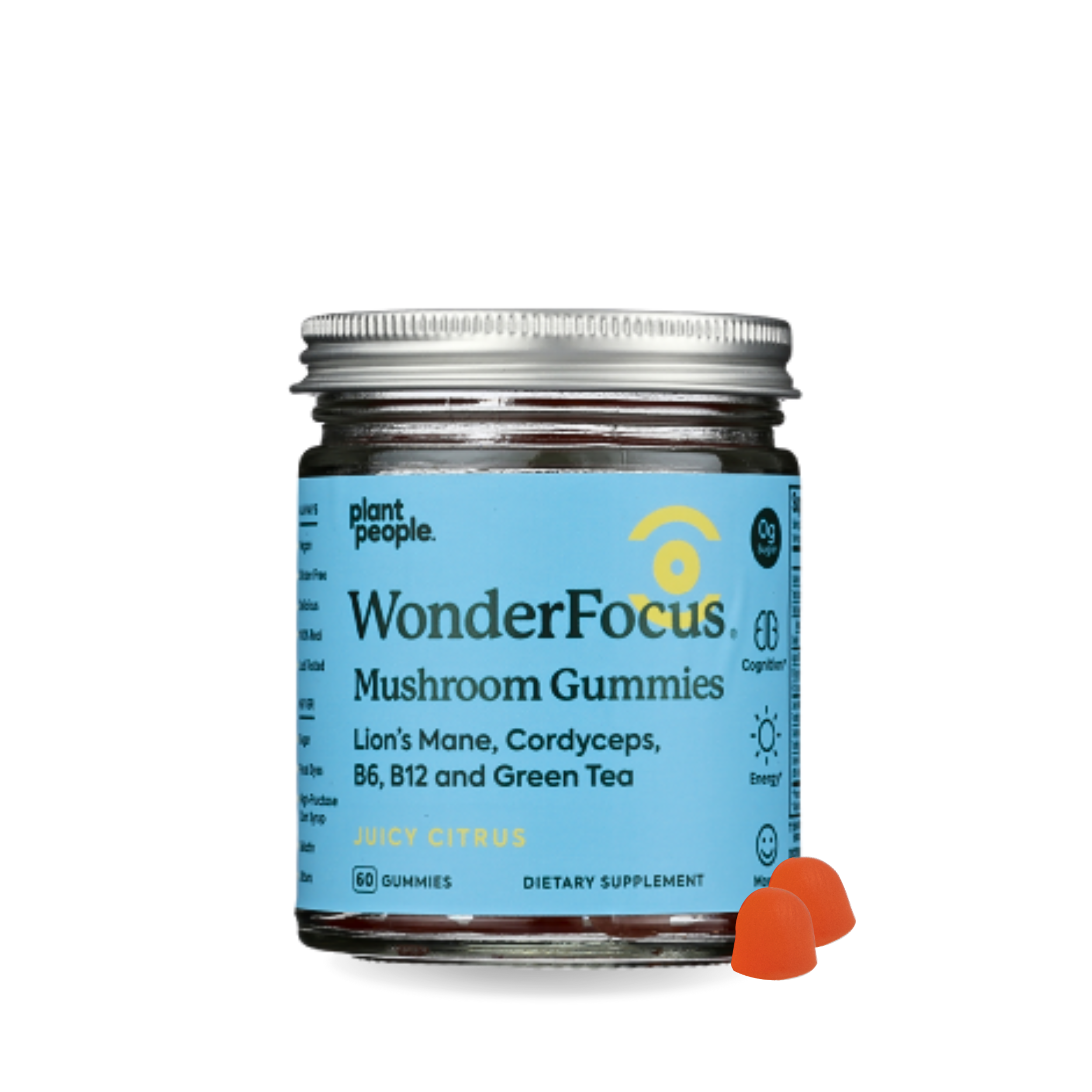 Mushroom Gummies for Men & Women, Brain Support Focus, Energy